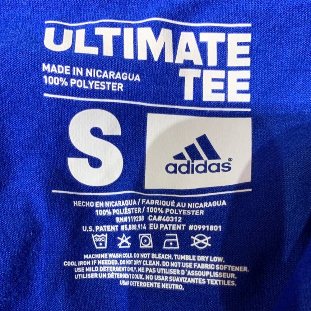 Adidas Womens Small NHL St Louis Blues Ultimate 100% Polyester V-Neck Ladies Tee - Picture 5 of 5